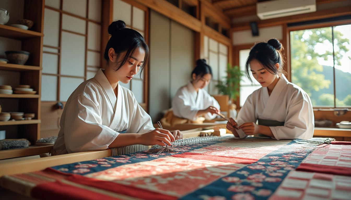 explorez l'art du tissu japonais en découvrant ses traditions ancestrales et ses techniques uniques, un voyage au cœur d'un savoir-faire exceptionnel.
